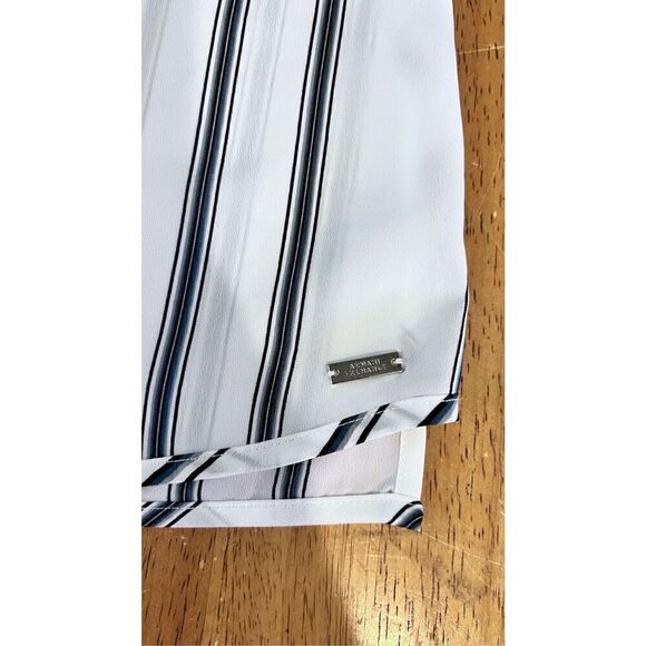 A/X ARMANI EXCHANGE WHITE BLUE SLEEVELESS TOP WOMENS SIZE XS - Picture 3 of 7